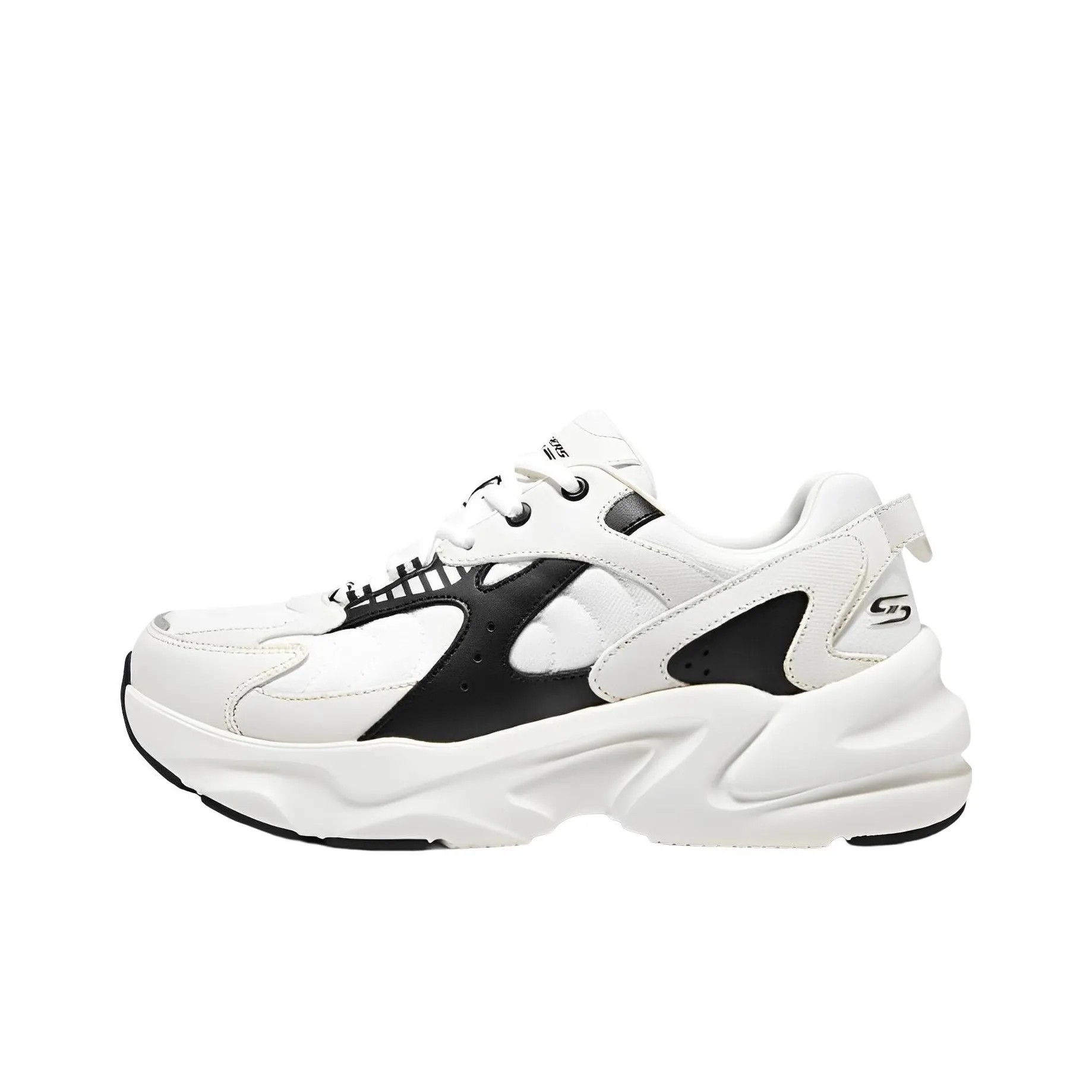 Skechers BOBS BAMINA 2 Амортизация Износостойкий Низкий Топ Casual Мужской Черный Белый