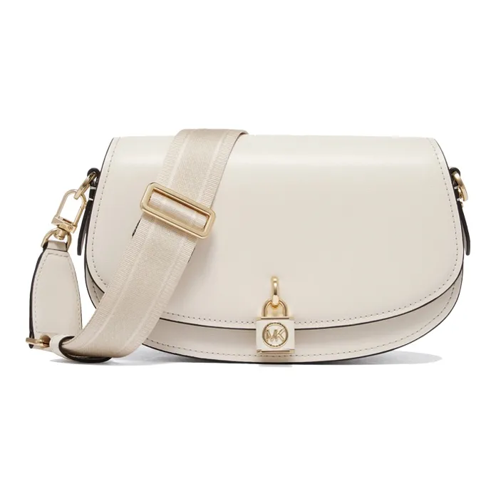 MICHAEL KORS Mila Коровья кожа Седло Сумка Сумка через плечо Средняя Женская Белая