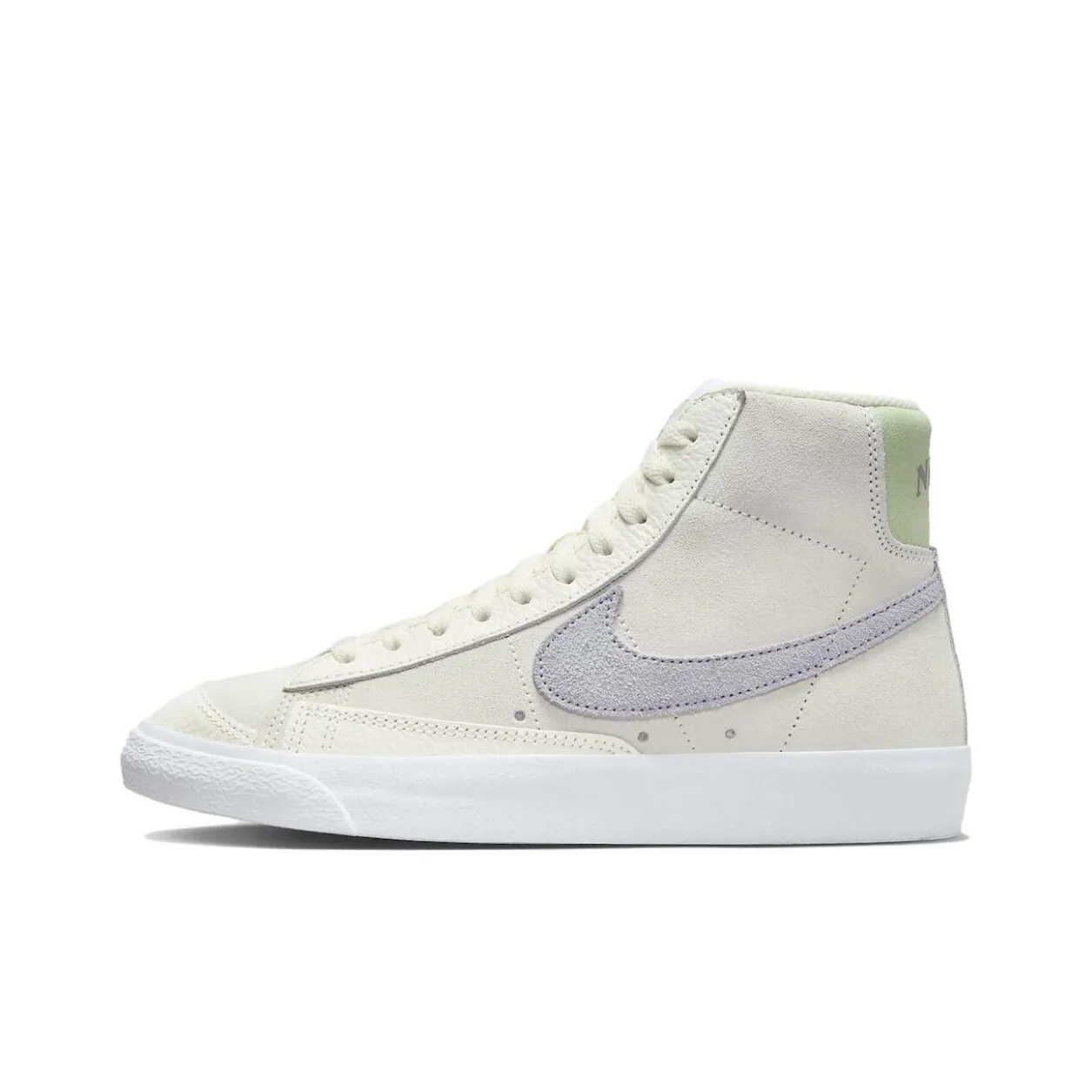 Nike Blazer '77 Abrasion Resistant Breathable Mid Top Skateboard Shoes Men's White Purple