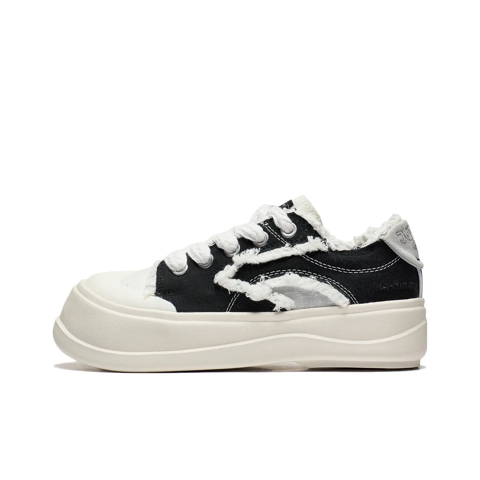 Disney x LiNing Honey Platform Anti Slip Wear Resistant Low Top Sports Casual Shoes Women's Black White