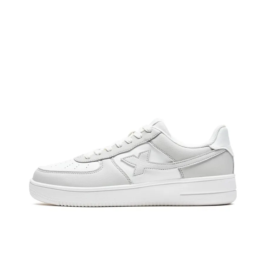XTEP Air Force One Anti-Slip Wear-Resistant Low-Top Skateboard Shoes Men's Gray White