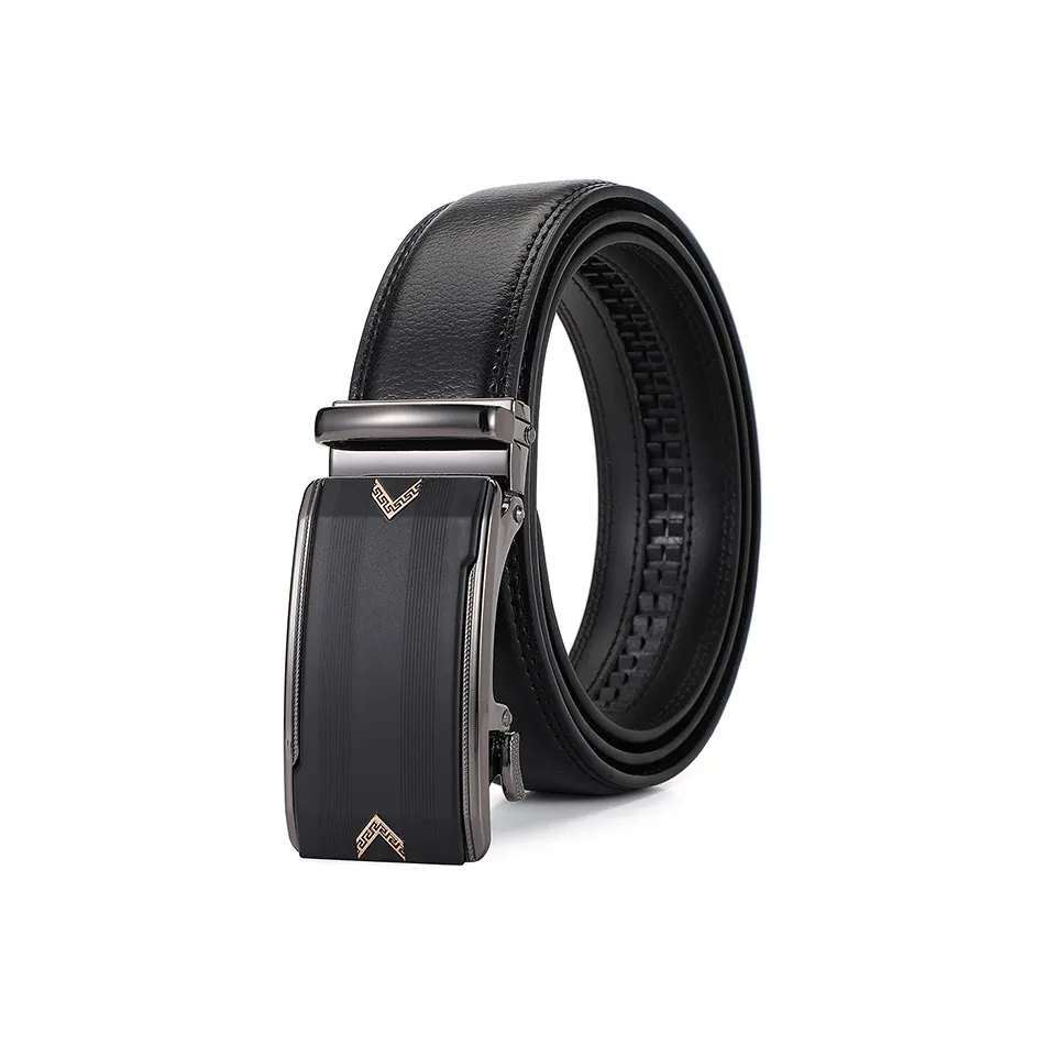 KENMO Тонкий и Элегантный Деловой Повседневный Стиль Удобная Автоматическая Застежка Ширина 3,5 см Набор в Подарочной Коробке Кожаные Ремни Мужские