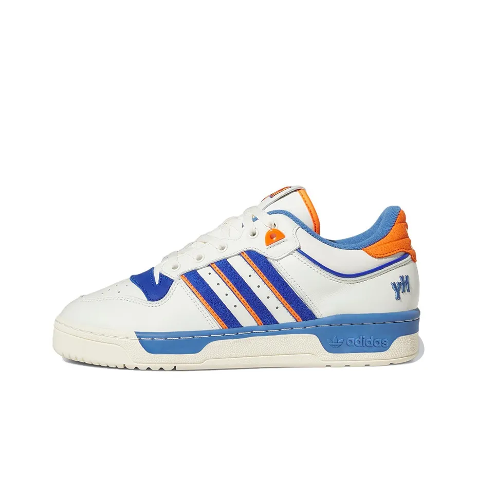Adidas Originals Rivalry Low 86 Противоскользящие Устойчивые к истиранию Низкие Кроссовки для скейтбординга Унисекс Белый Синий
