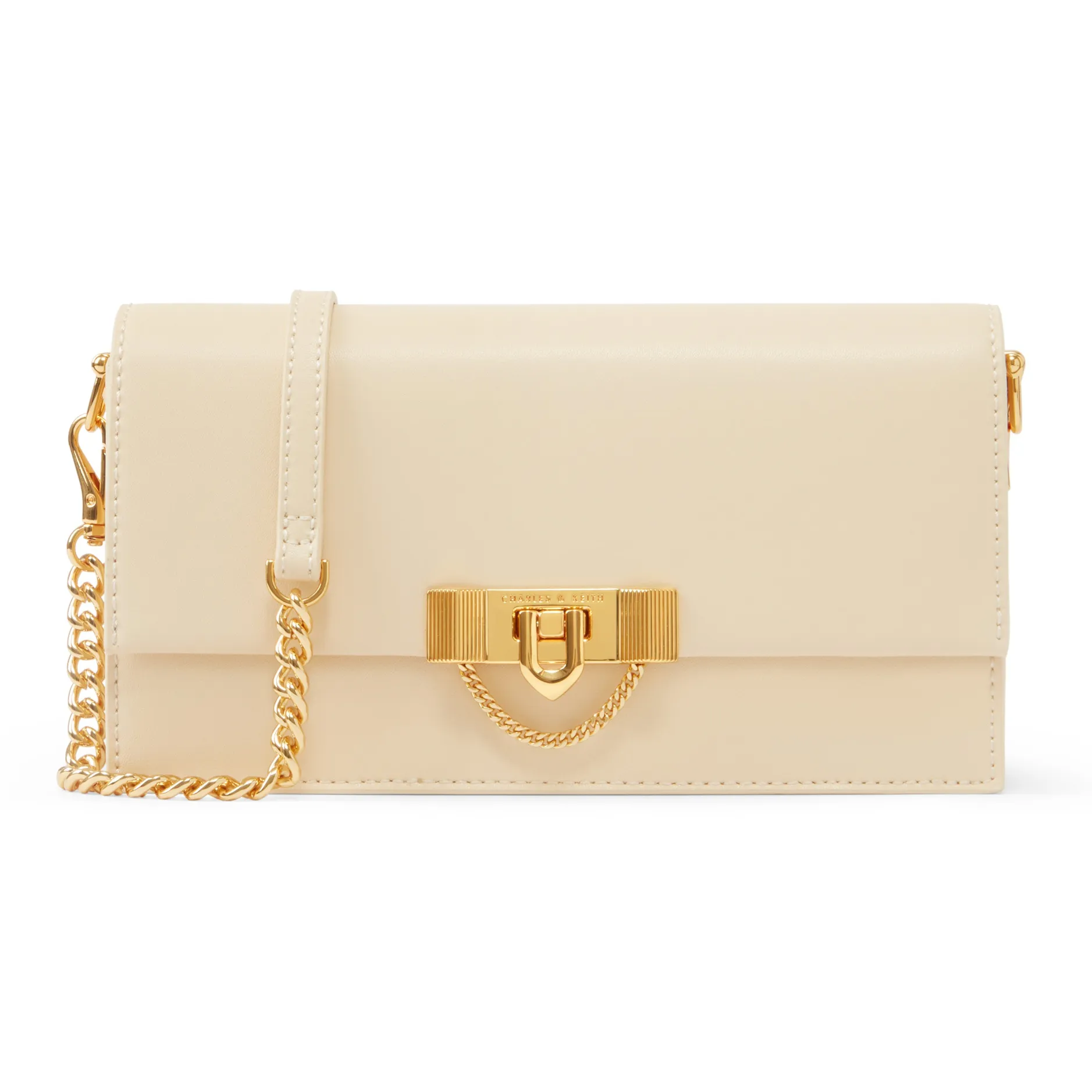 CHARLES KEITH ПУ (полиуретан) Сумка через плечо Сумка на плечо Кошелек Женская Бежевая Черная Зеленая Розовая