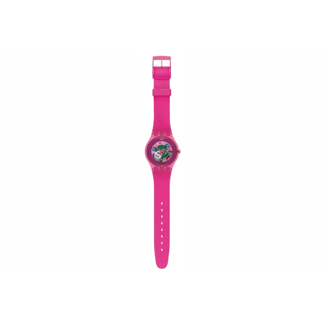Swatch Quartz Movement Женские часы 41 мм Розовые