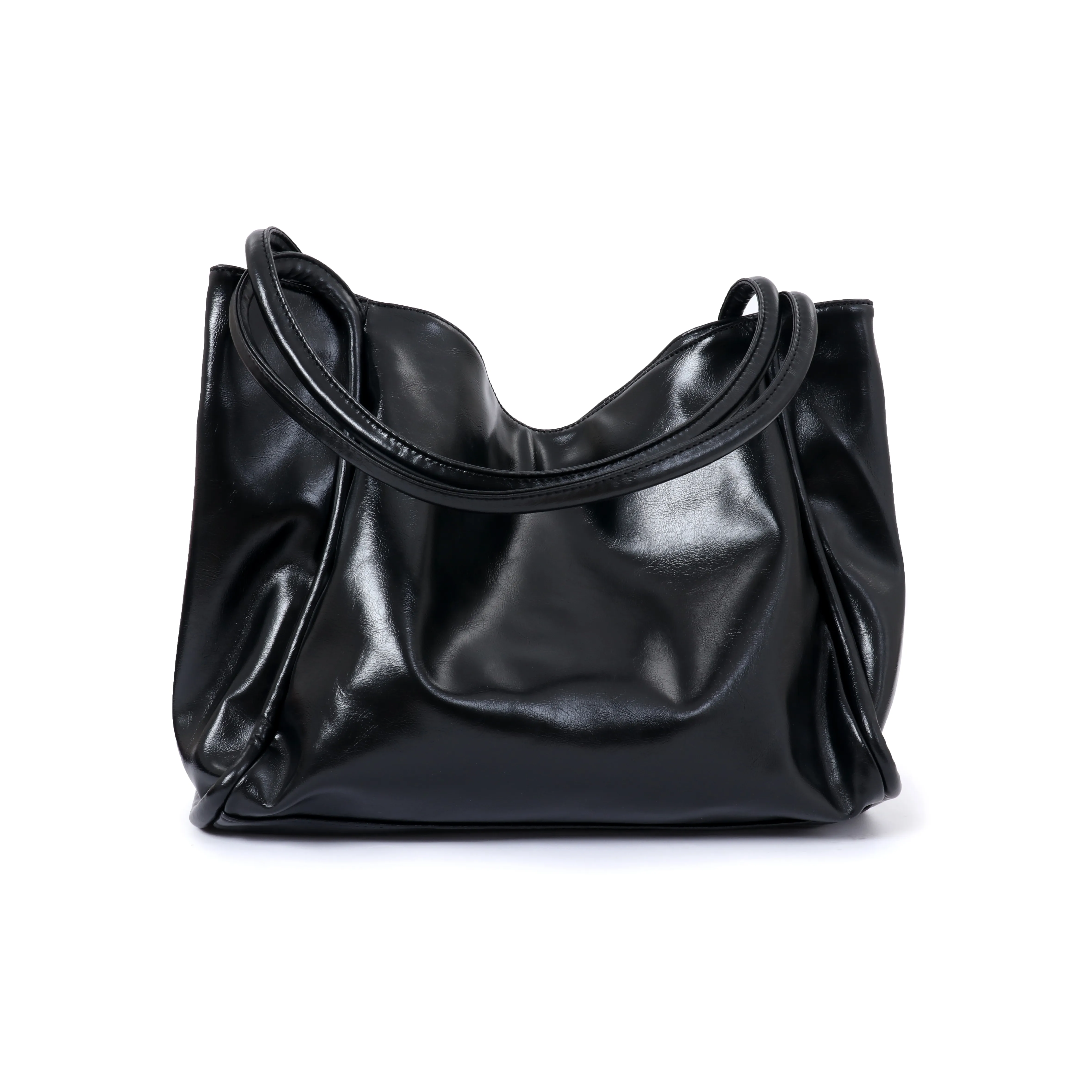 OTA PU Shopping Bag, Tote Bag, Handbag, Shoulder Bag Large Size Women's Black