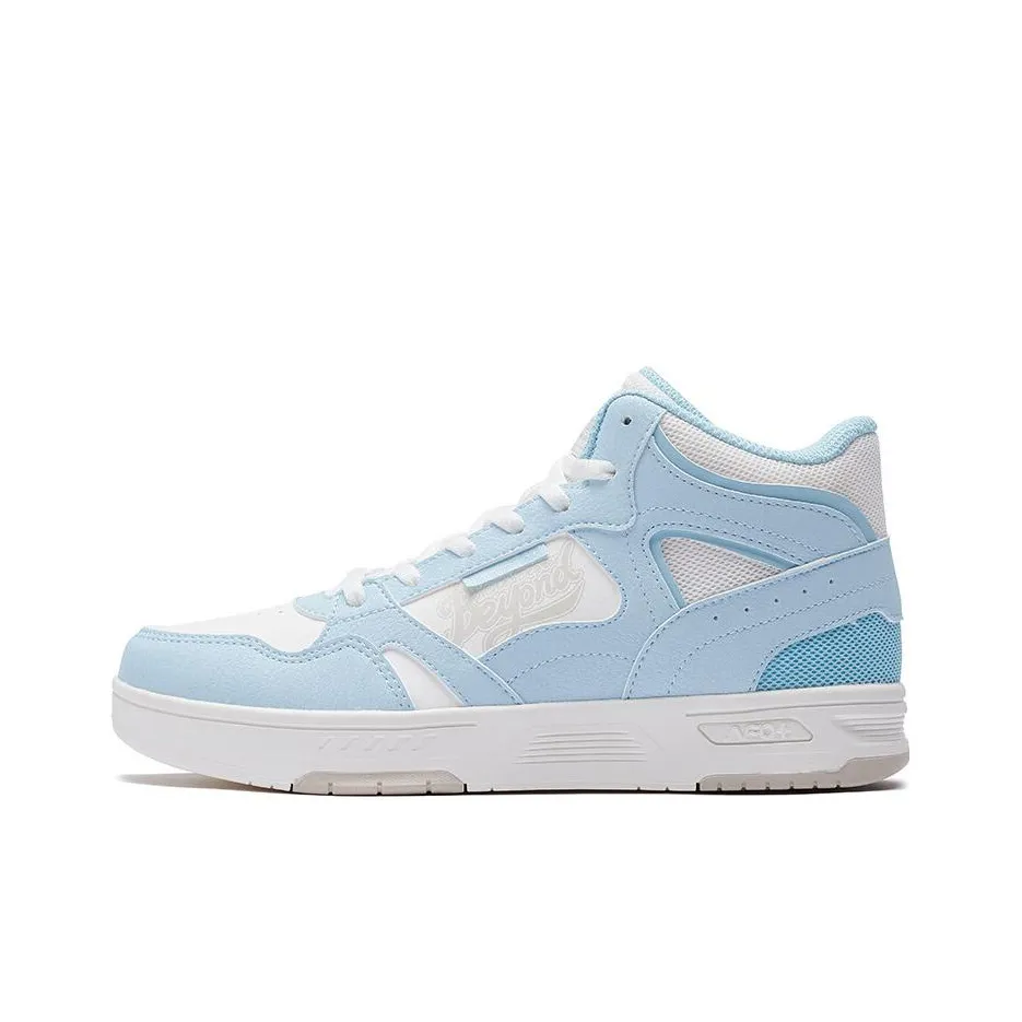361° Anti-Slip Wear-Resistant Mid-Top Skateboard Shoes Women's Blue White