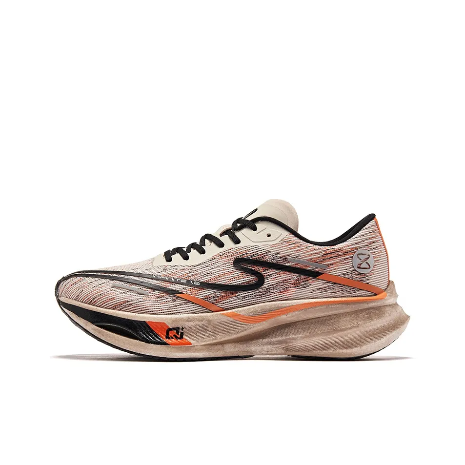 Erke Zhijing 1.0 Running Shoes Men's Low Top Warm Linen/Fluorescent Fire Orange