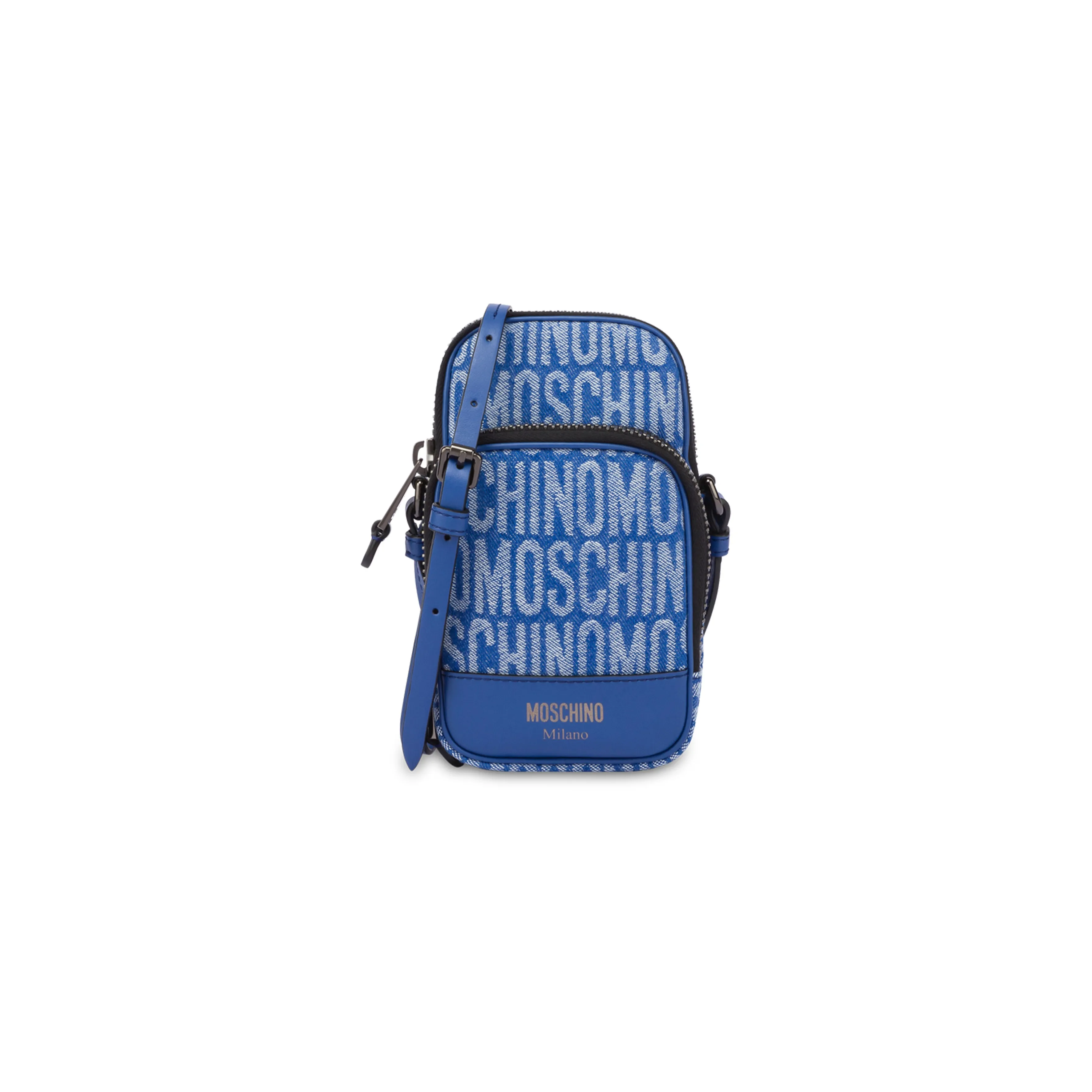 MOSCHINO Деним Монета Кошелек Сумка через плечо Кошелек Женский Синий