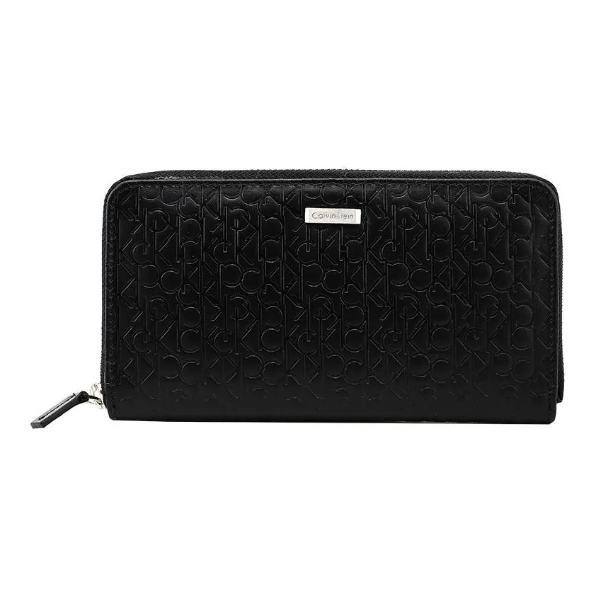 CK/Calvin Klein PU Clutches Wallets Regular Men's Black
