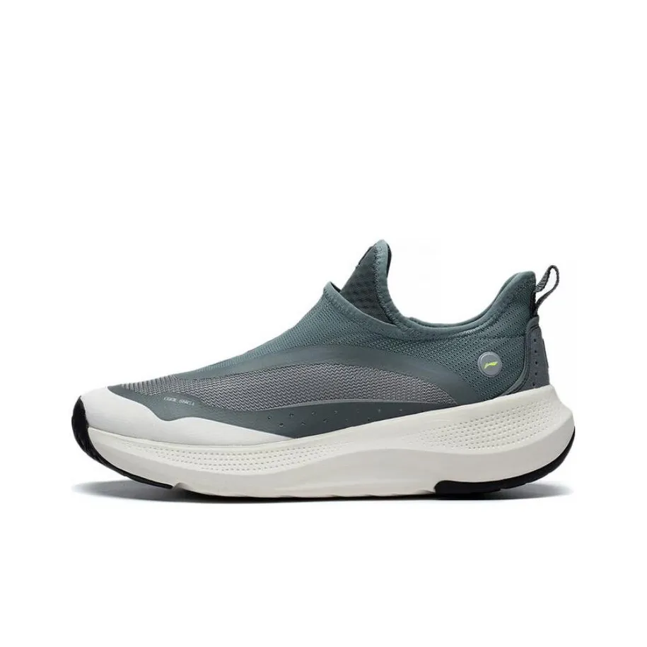 LiNing SOFT GO Slip Resistant, Abrasion Resistant, Breathable Low Top Sports Casual Shoes Men's Gray Blue