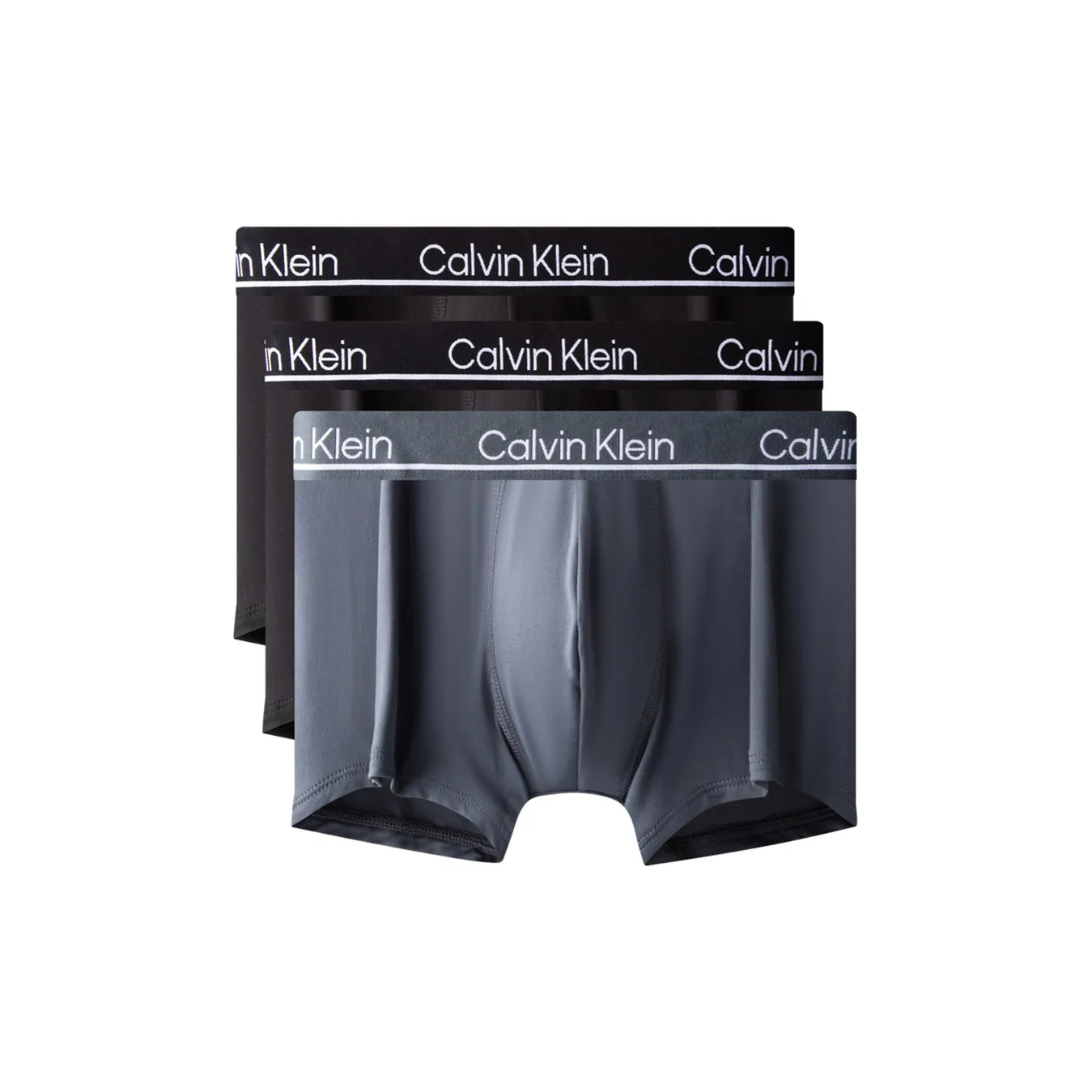 CALVIN KLEIN Bison Gray/Fish Tail Gray/Space Black Men's 3 Pack