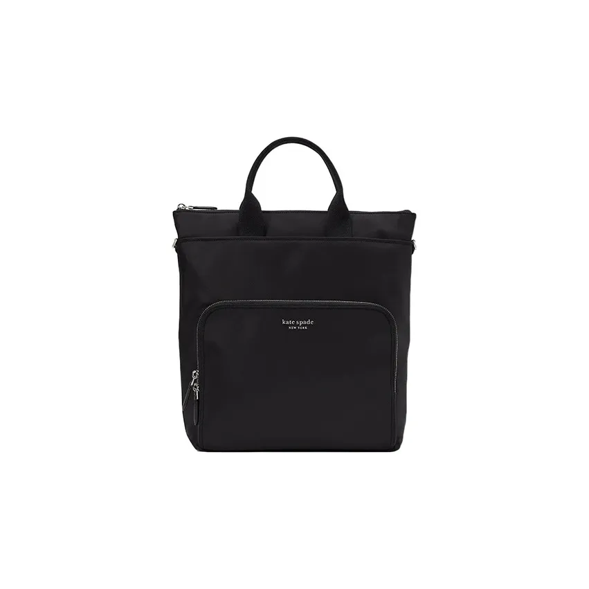 Kate Spade Recycled Nylon Backpack One Shoulder Handbag Large Size Women's Black