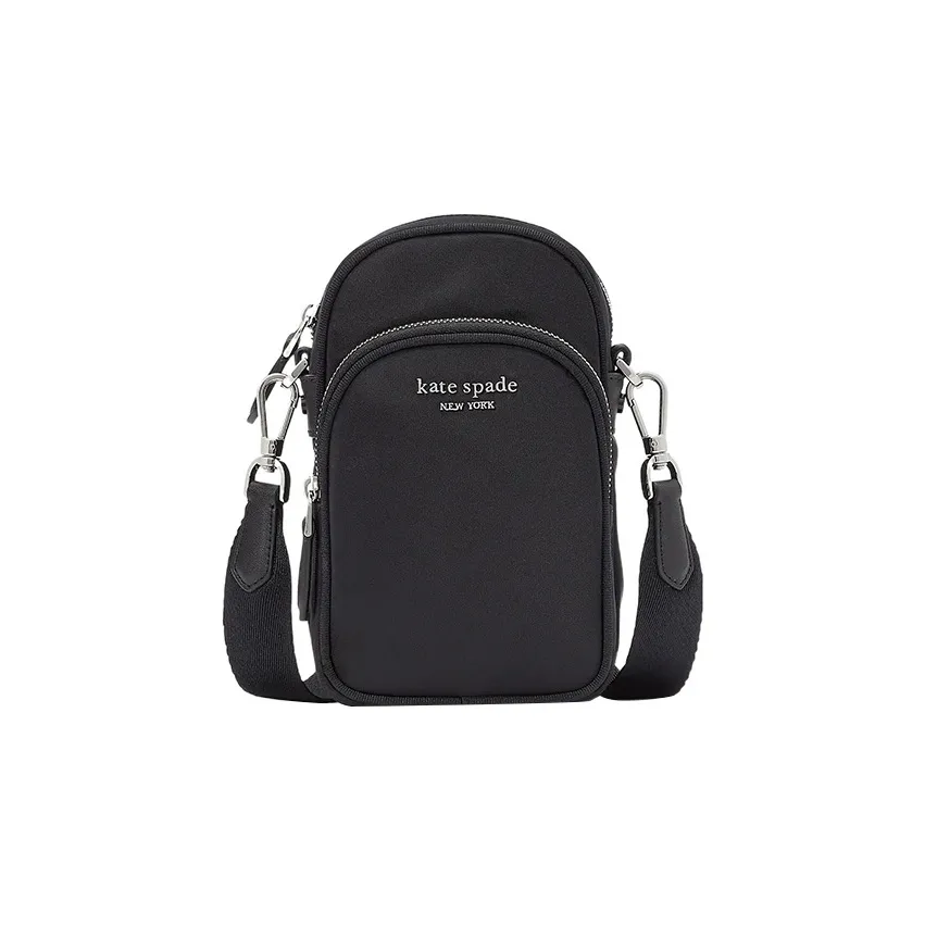 Kate Spade Sam Recycled Nylon Cell Phone Pouch Shoulder Bag Crossbody Bag Women's Black
