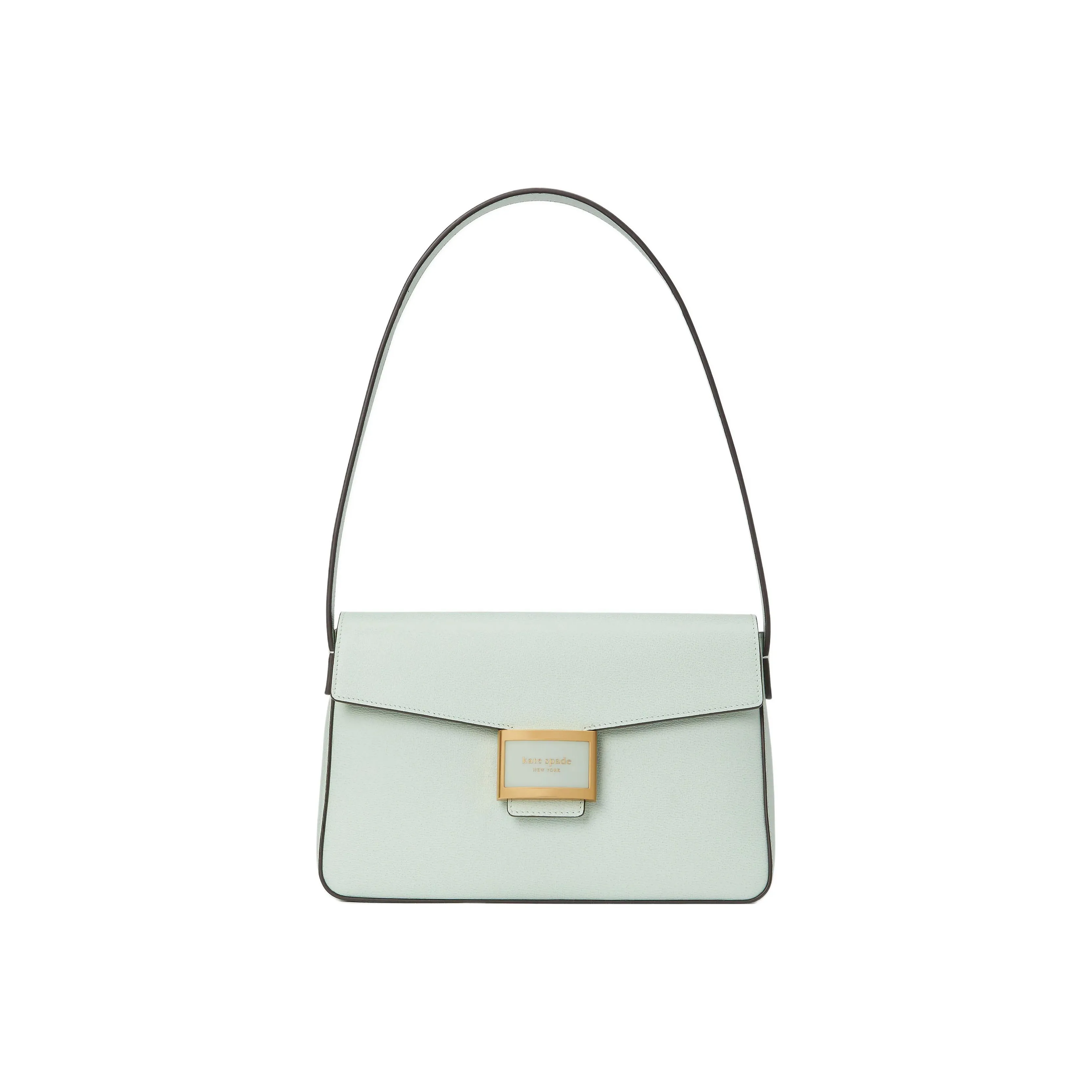Kate Spade Katy Cow Leather Messenger Bag, Handbag, Shoulder Bag Women's Crystal Blue