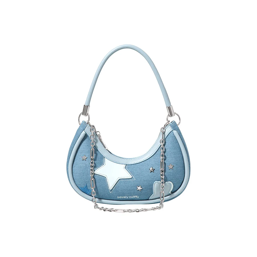 Miffy Denim Shoulder Bags Shoulder Bag Crossbody Bags Women's Blue/White