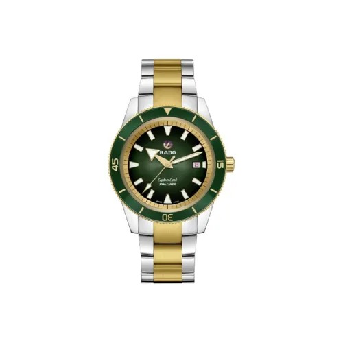 RADO Автоматический Механический Movement Мужские часы Captain Cook Collection, 42мм*42мм*12,3мм, зеленый