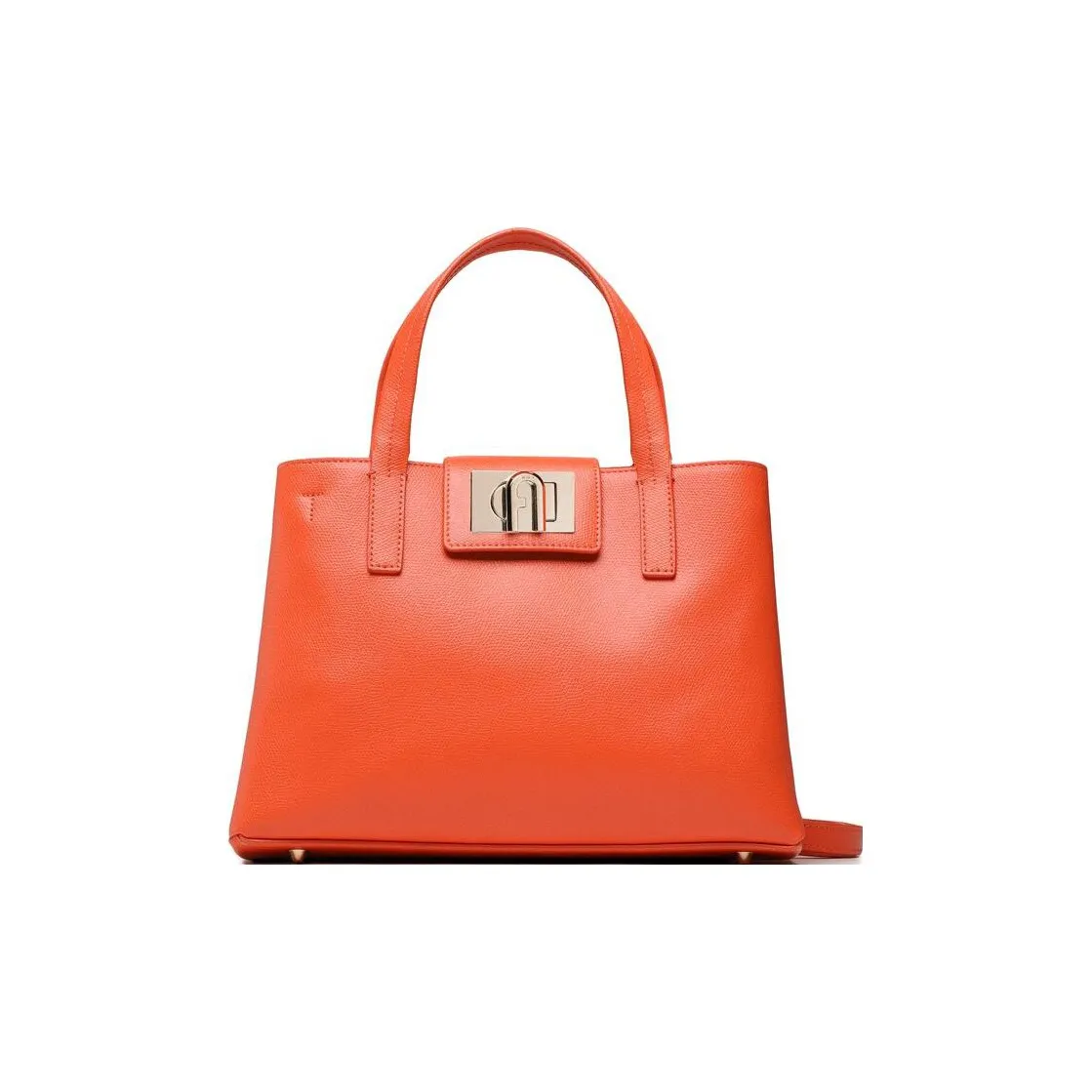 Furla 1927 Collection Кожа Тоут Сумка Сумка для покупок Сумка через плечо Сумка среднего размера Женская Апельсин