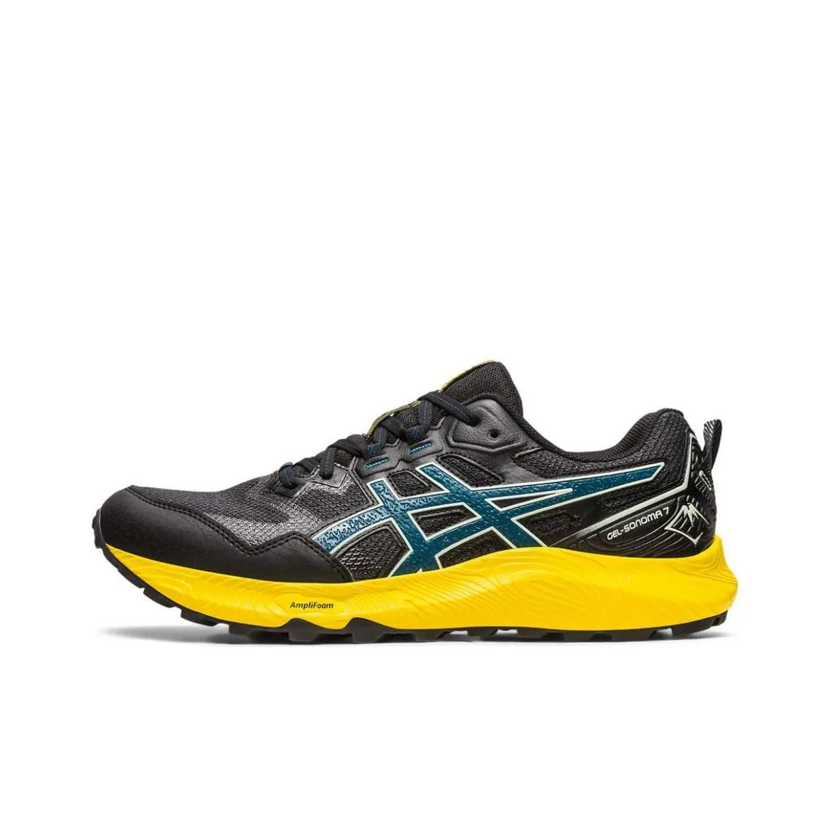 Asics Gel Sonoma 7 Low Топ Беговые кроссовки Мужские Черные Зеленые Желтые