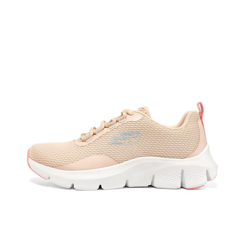 Skechers Flex Comfort Cushioning, Wear Resistant Low Top Casual Shoes Women's Orange White