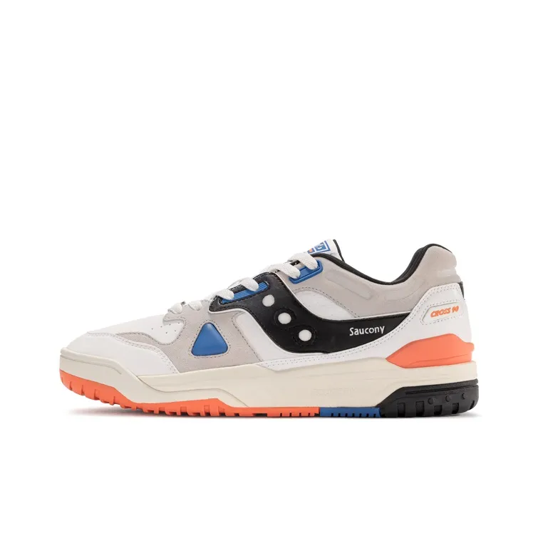 Saucony Cross 90 Slip-on Устойчивый к истиранию Низкий Топ Casual Унисекс Белый Оранжевый