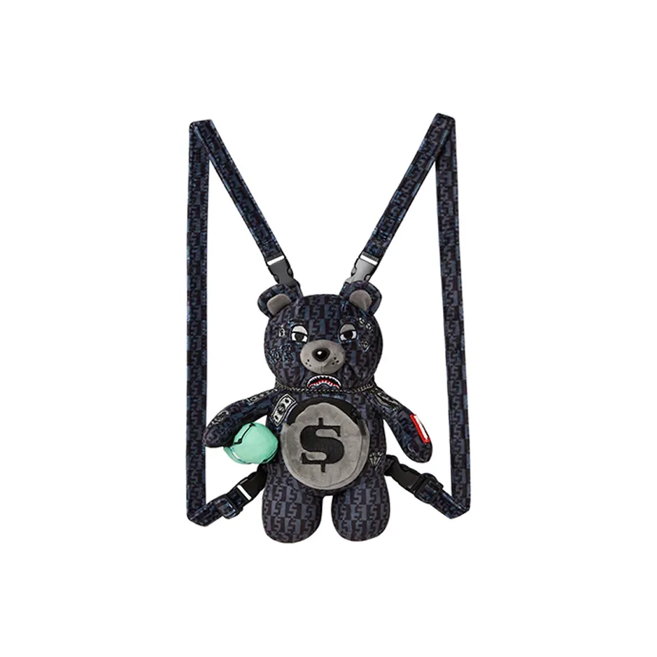 SPRAYGROUND Plush Backpack Trumpets Unisex Dark Gray