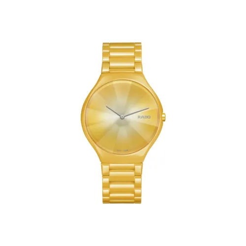 RADO Автоматический Механический Movement Мужские Часы True Thinline Collection 39 мм Золотые