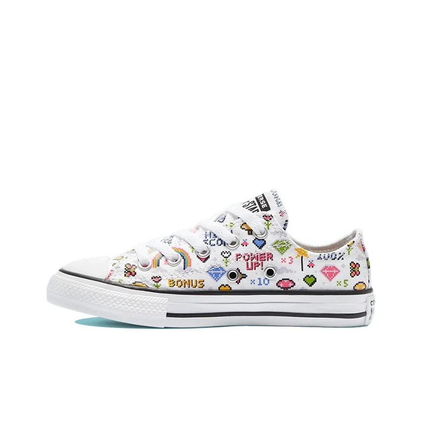 Converse Chuck Taylor All Star Abrasion Resistant Low Top Kids' Skateboarding Shoes White Kids'