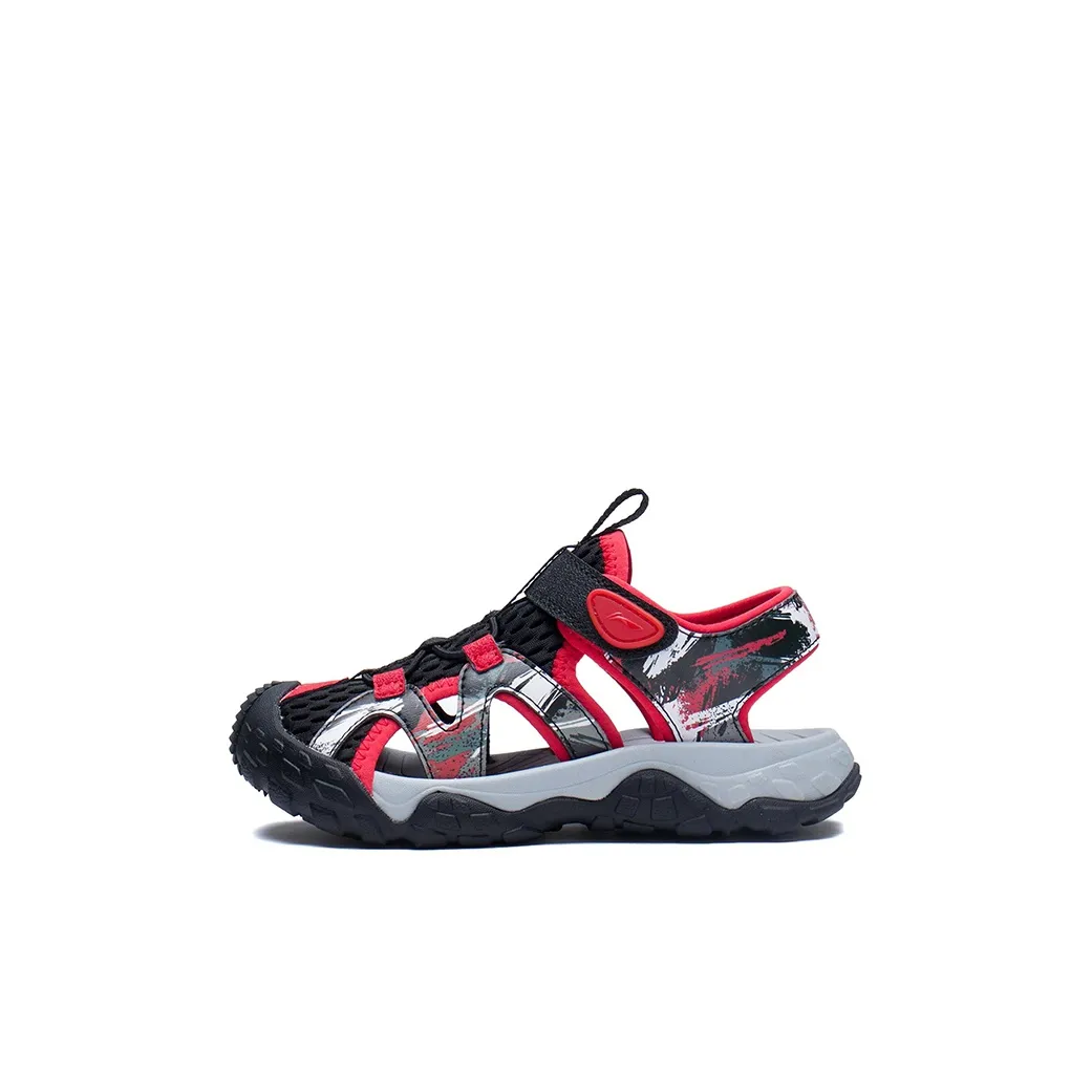 LINING YOUNG Trekking Детские Сандалии Черные Красные для Детей Возраст 3-7 лет