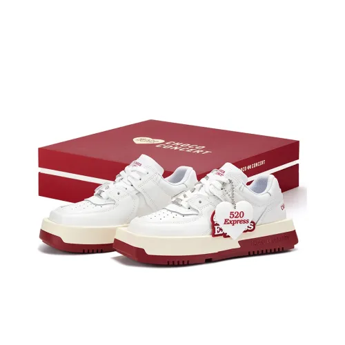 CHOCO CONCERT Кроссовки для скейтбординга Low Top Красно-белые Унисекс