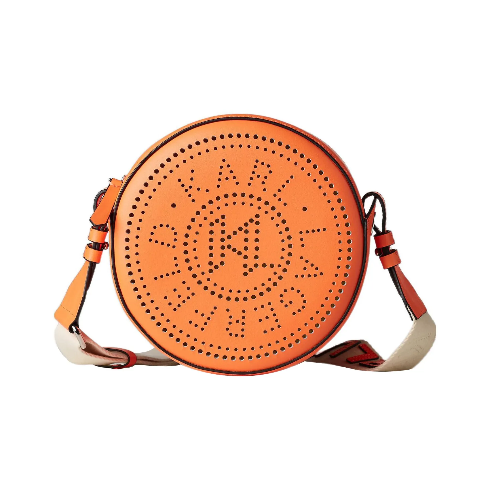 Karl Lagerfeld Хлопок с коровьей кожей круглая сумка сумка через плечо женская апельсин