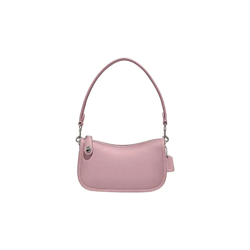 COACH Swinger Кожа Маленькая Сумка через плечо Женская Фиолетовая