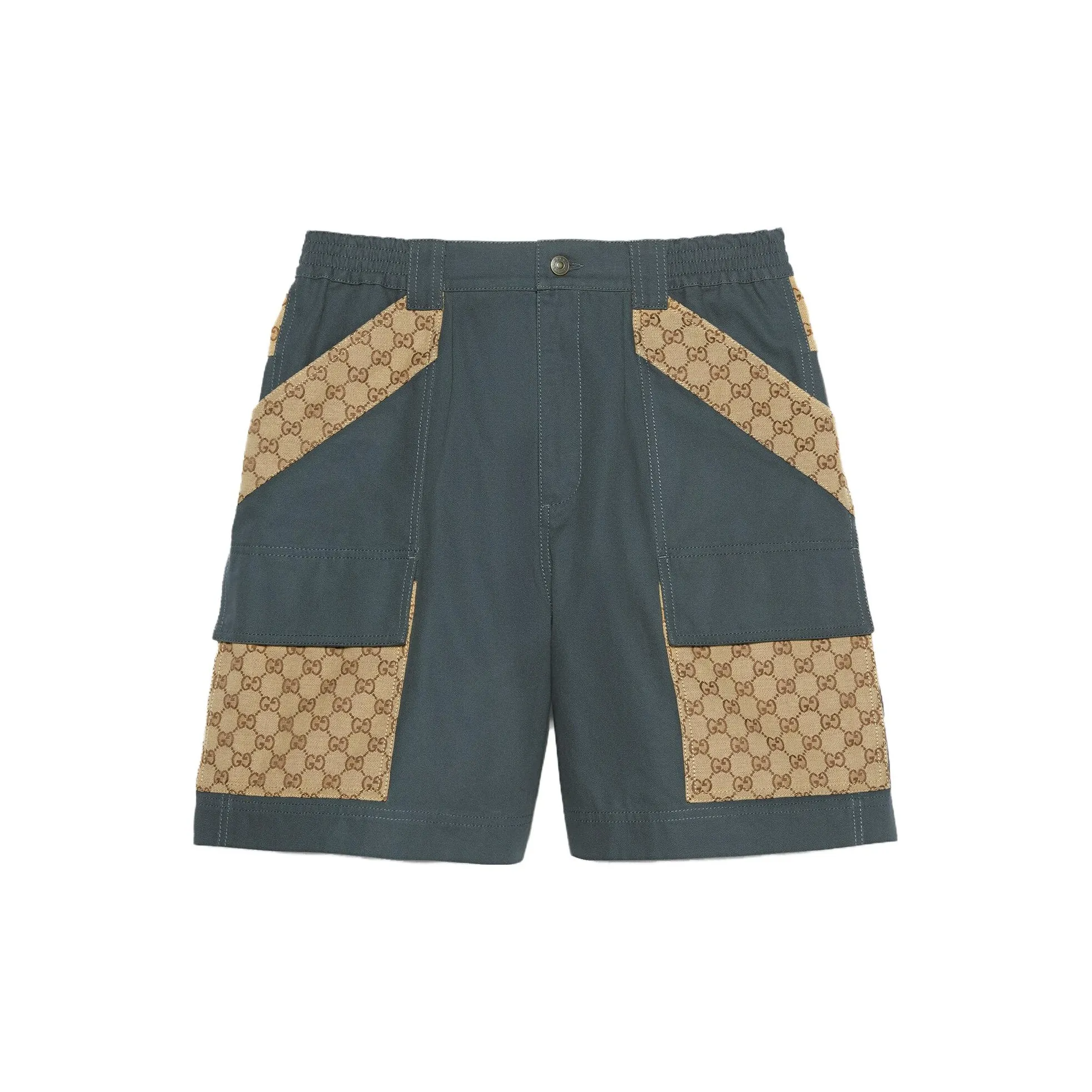 GUCCI Cotton Canvas Bermuda Gg Insert Shorts