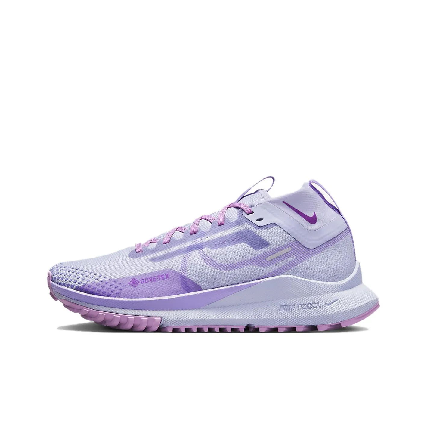 Nike React Pegasus Trail 4 Gore Tex Oxygen Purple Rush Fuchsia Vivid Purple Space Purple Women's