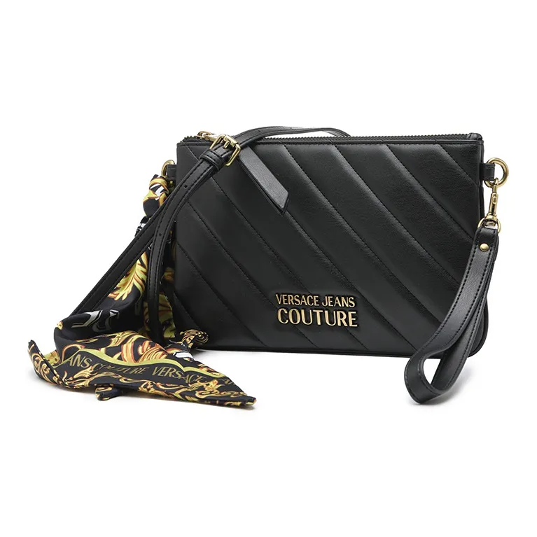 VERSACE JEANS COUTURE SS23 Polyester Clutch Trumpets Women's Black
