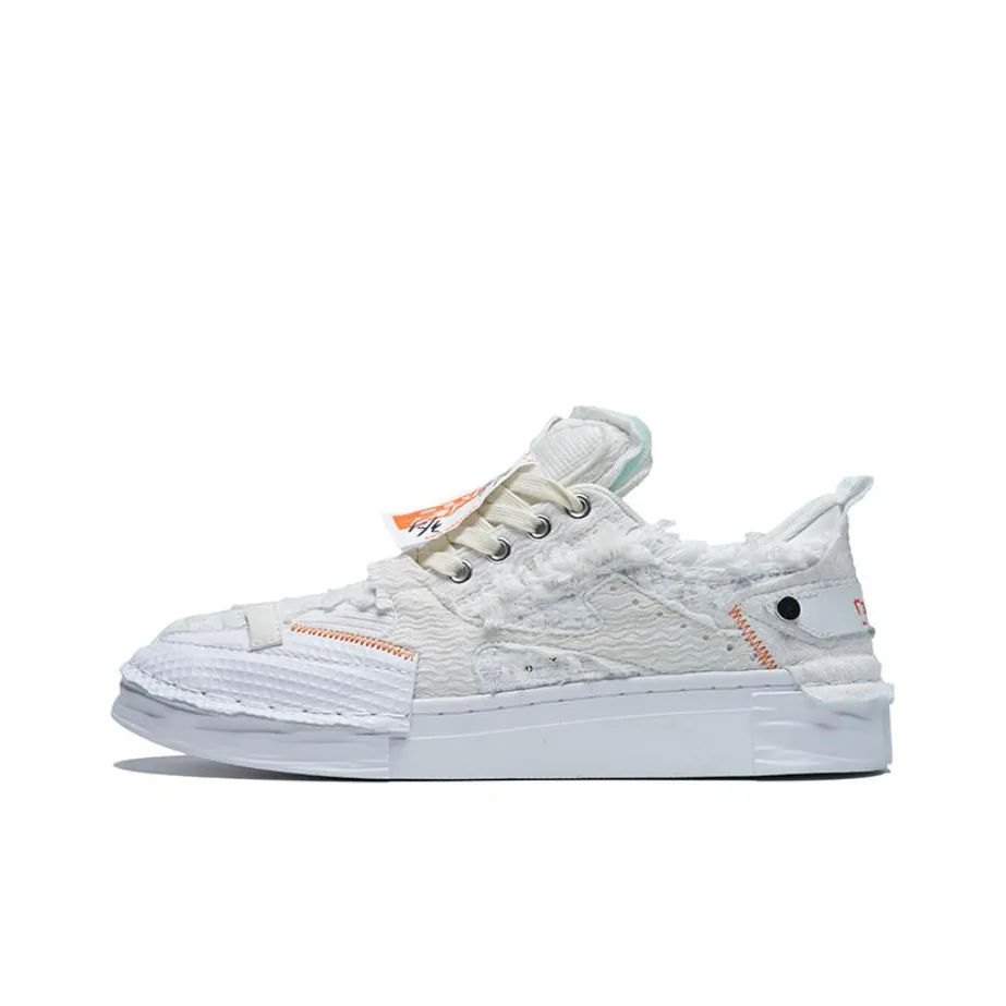 REVIVER LAB Series 045 Skateboard Shoes Unisex Low Top Milkshake White