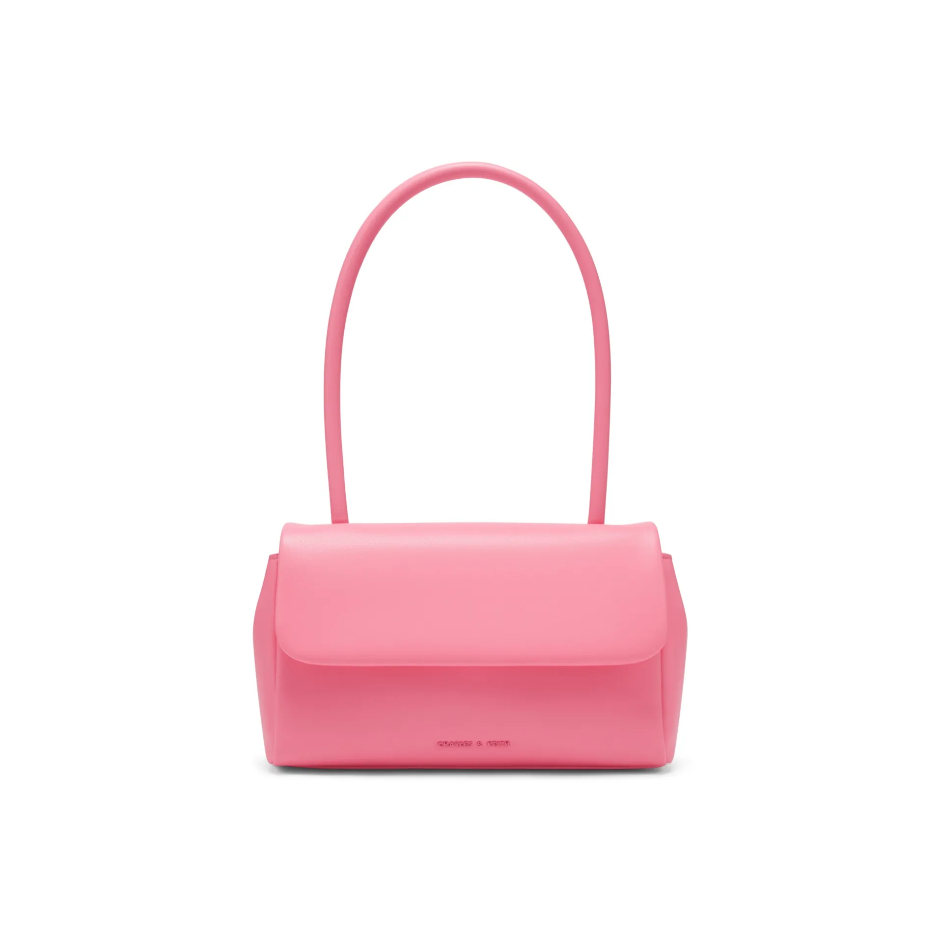 CHARLES KEITH ПУ (полиуретан) Charles Keith Сумка через плечо Маленькая Женская Черная Розовая