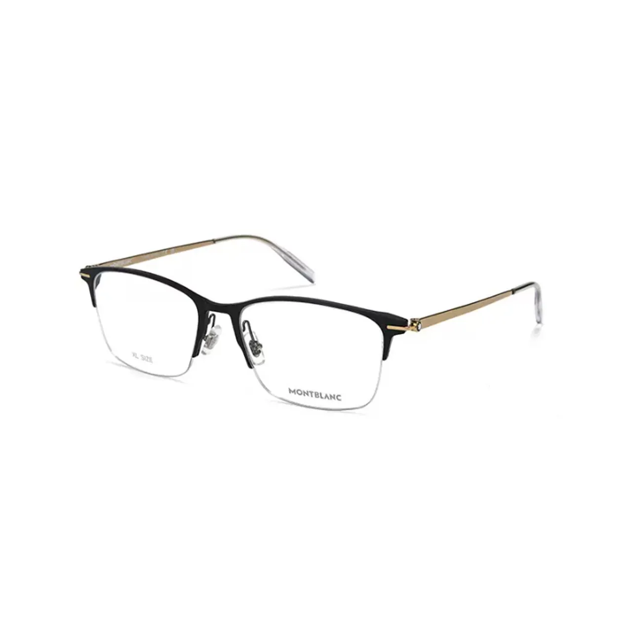 MONTBLANC Metal Square Eyeglass Frames Men's Gold