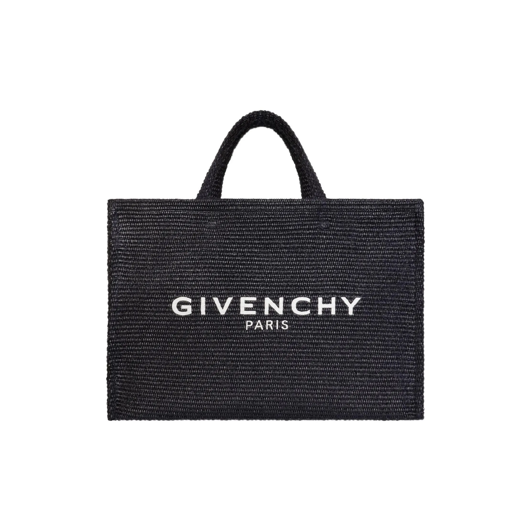 GIVENCHY Raffia Tote Bag, Shopping Bag, Shoulder Bag, Handbag Large Size Women's Black