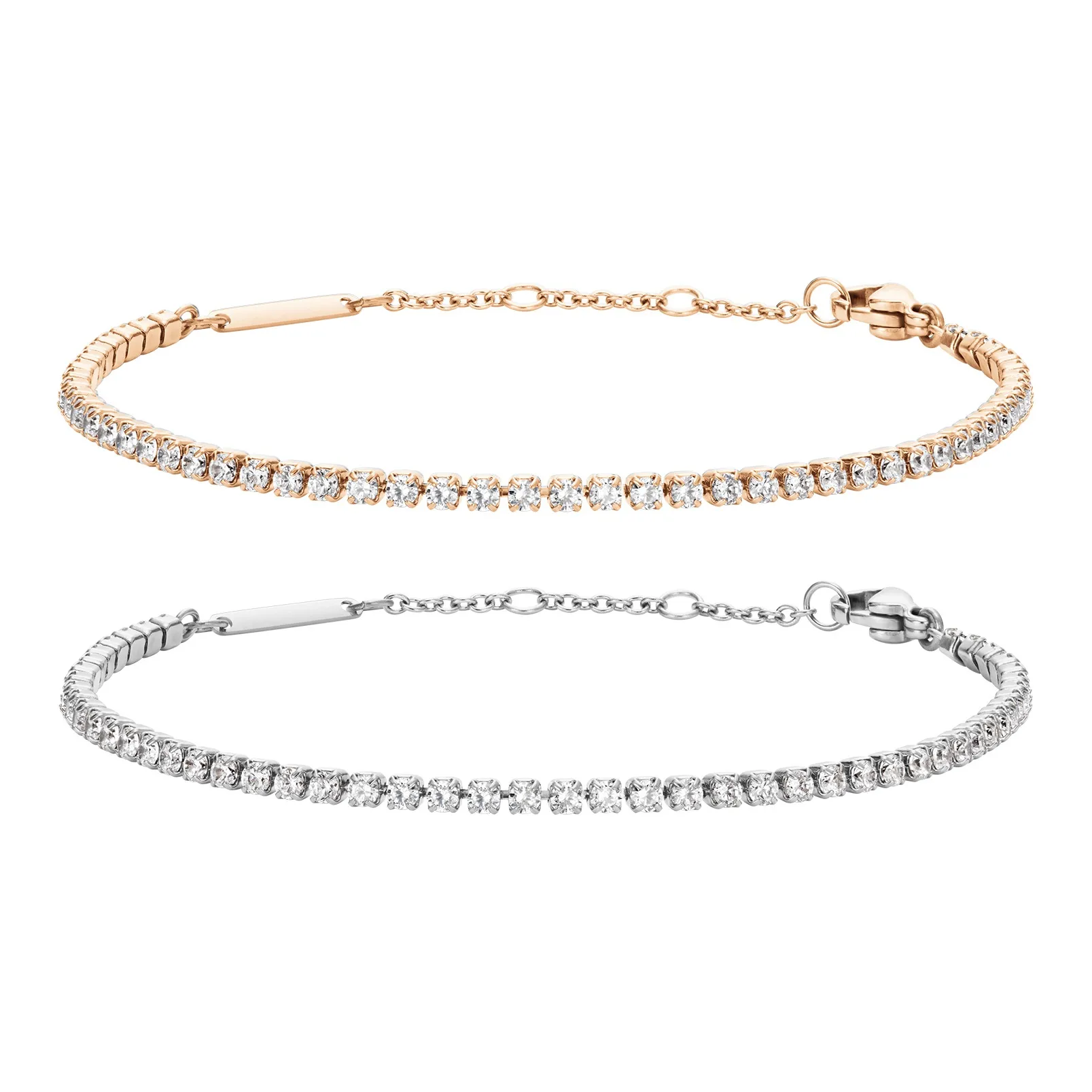 Daniel Wellington Alloy Браслеты Унисекс Silver Rose Gold