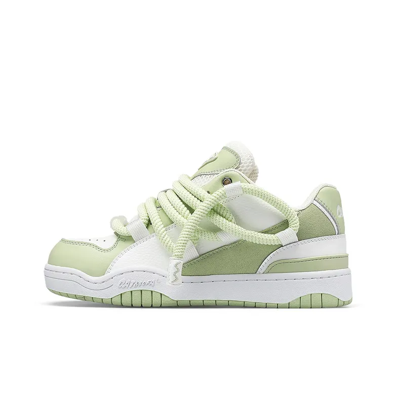 Cat&Sofa Dreadlocks Series Low Top Skateboard Shoes Unisex Lime