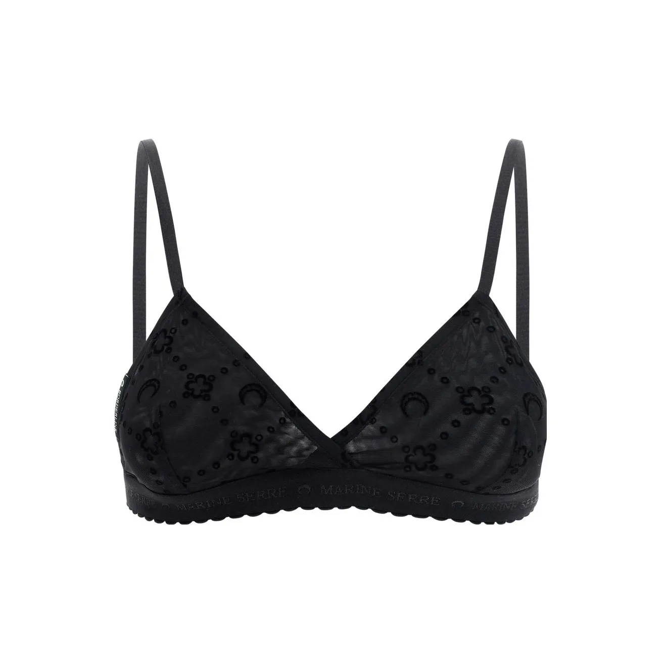 Marine Serre Черный Женские Бюстгальтеры