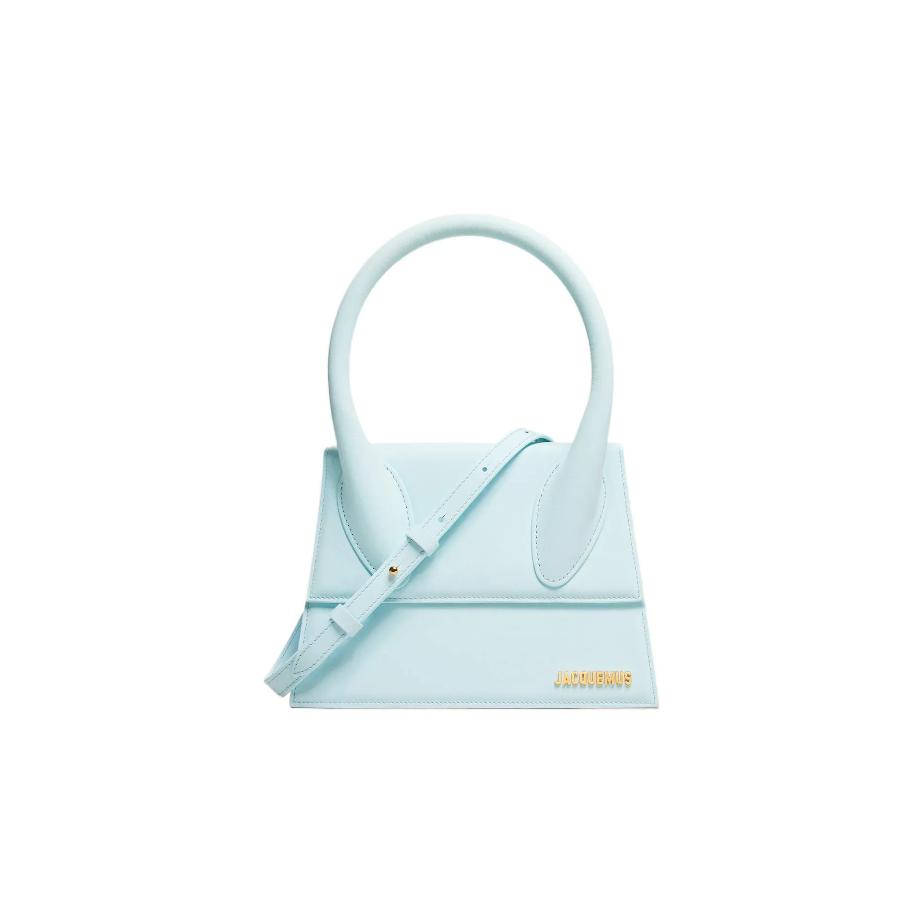 Jacquemus LE GRAND CHIQUITO Cow Leather Shoulder Bag, Crossbody Bag, Handbag Tubas Women's Light Blue