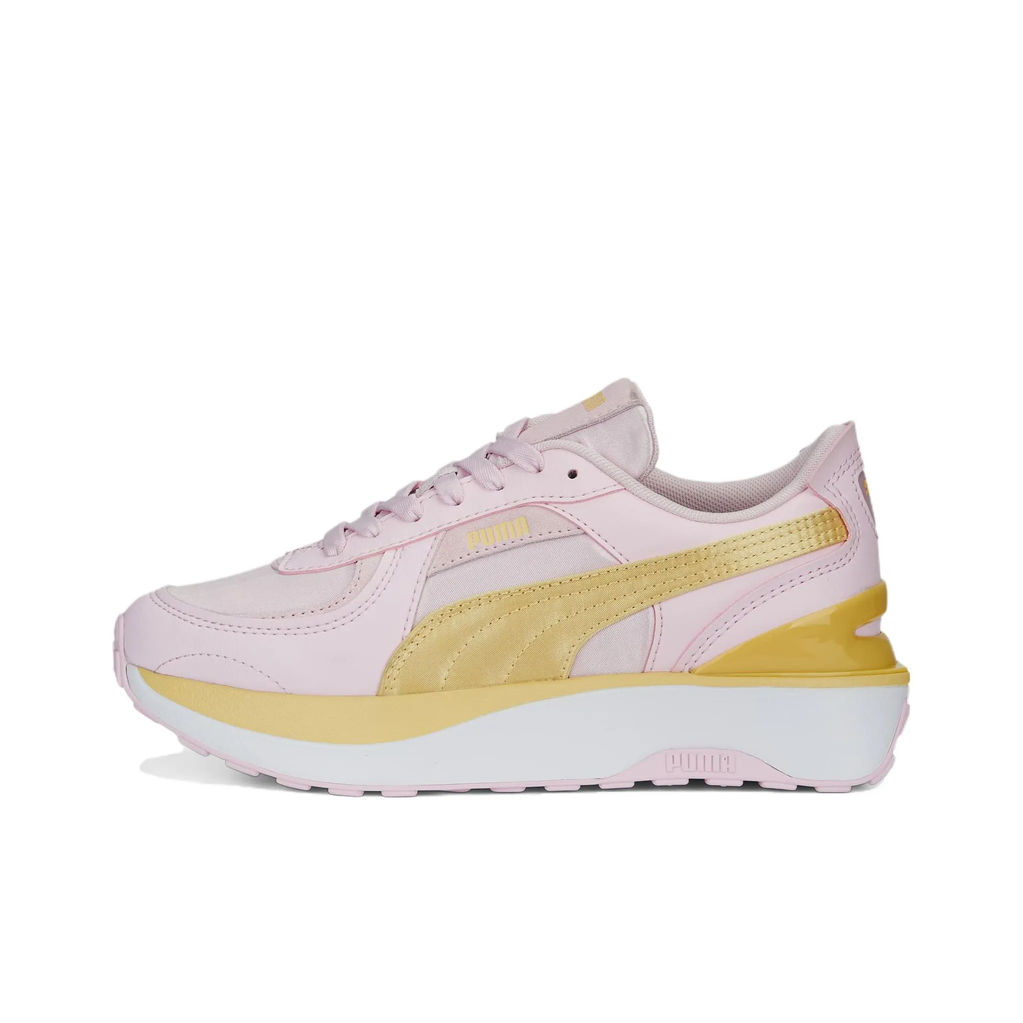 PUMA Cruise Rider Cruiserider Nu Satin Low Top Sports Casual Shoes Women's Pink Gold