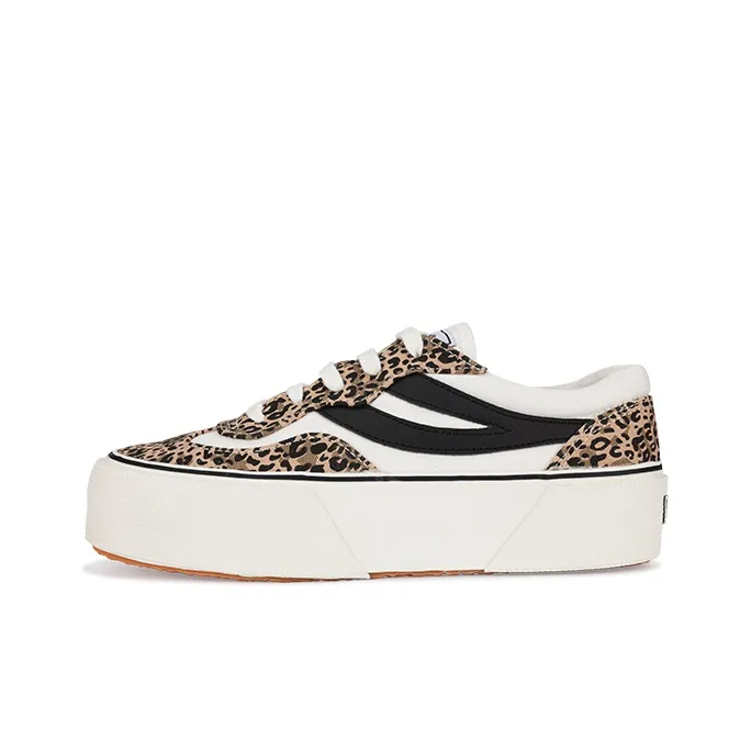 SUPERGA Anti Slip Wear Resistant Low Top Casual Shoes Women's White Brown