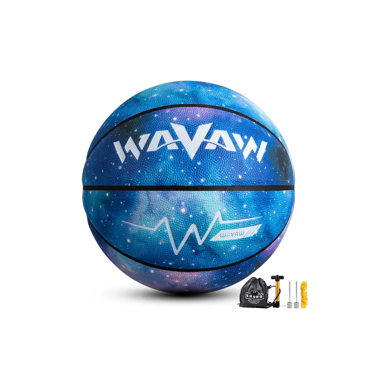 WAVAW Colorful Series Microfiber Leather Basketball Starry Blue Size 7 Training Unisex