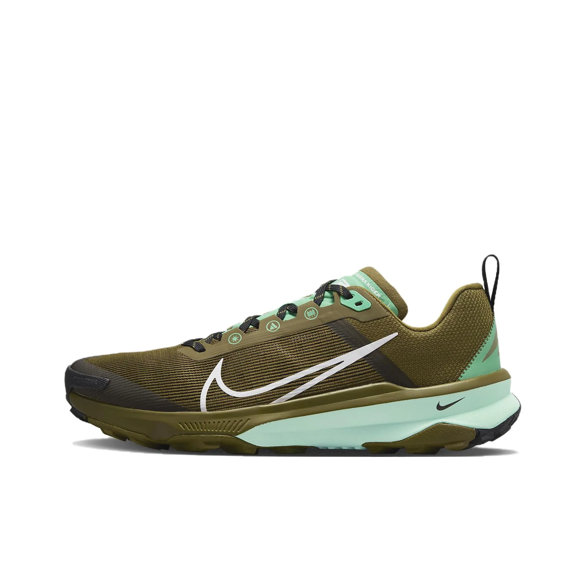 Nike React Terra Kiger 9 Olive Flak Spring Green Black White