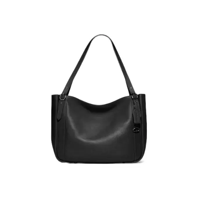 COACH Alana Leather Tote Bag Shopping Bag Shoulder Musette Bags Women's Black