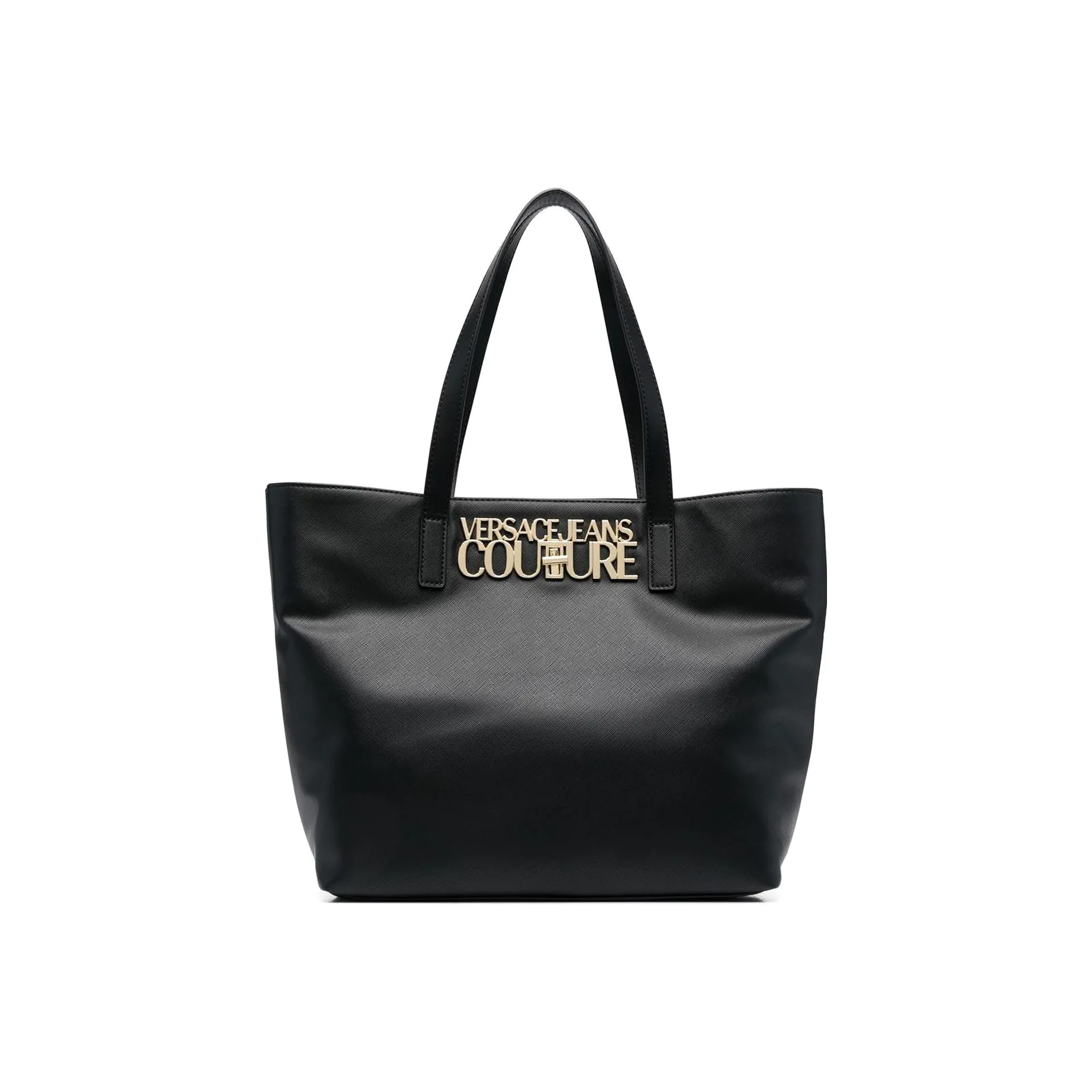 VERSACE JEANS COUTURE Polyester Tote Bag, Shopping Bag, Shoulder Bag, Handbag Regular Women's Black