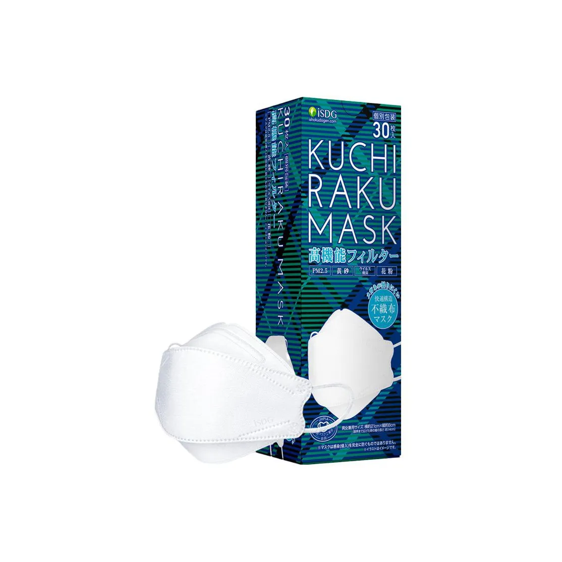 ISDG Рыбка Mouth Позиционирование стиля Face Mask 30 шт. коробка Унисекс Универсальный Белый